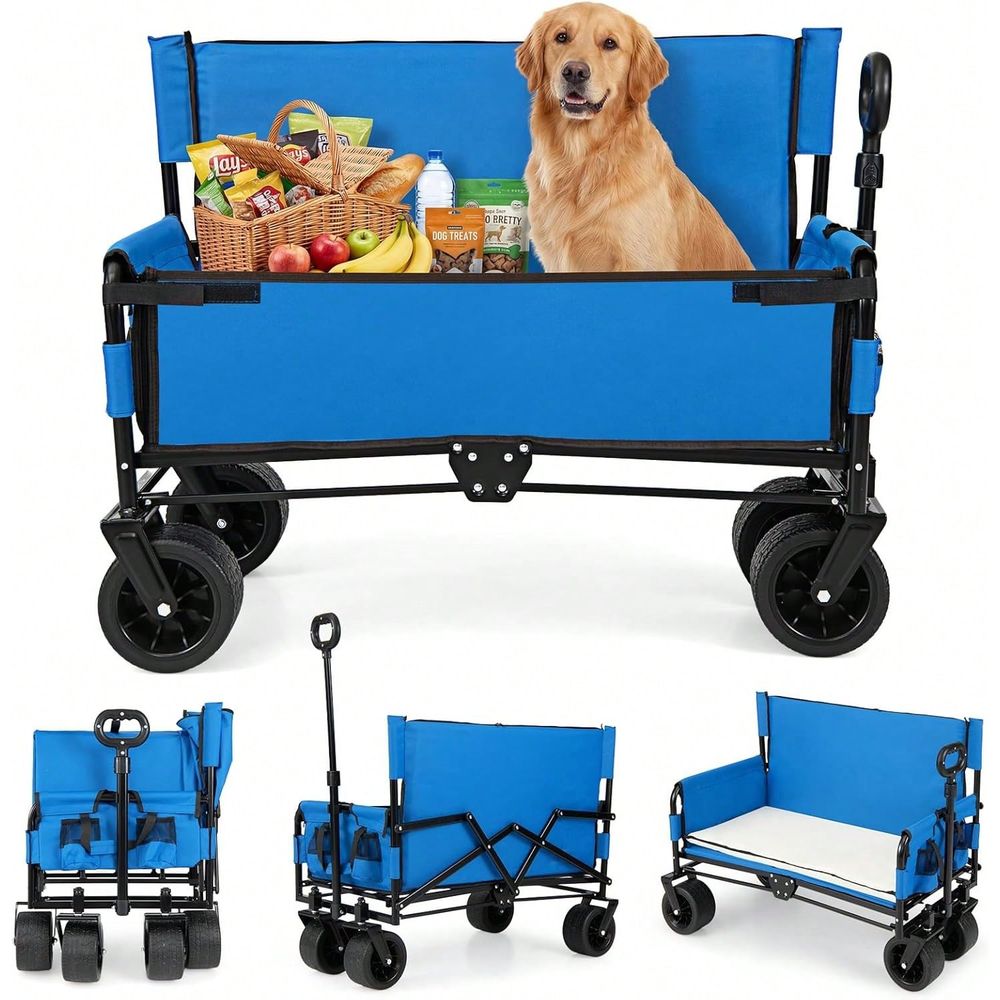 Pull Cart Fold - Wagon Bench Seat Combo, Collapsible Folding