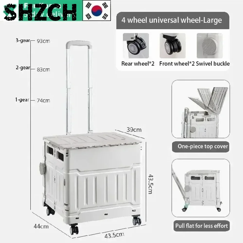 Pull Cart Fold - Outdoor Folding Hand Pushed Camping Cart,