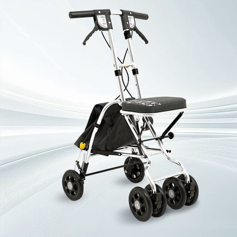 Folding Rollator Walker with S - đánh giá và giá Pull Cart Fold