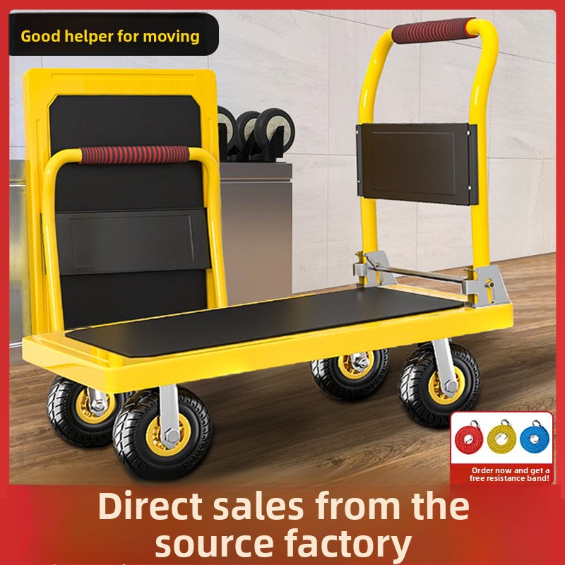 Folding flatbed handcart, sile - đánh giá và giá Pull Cart Fold