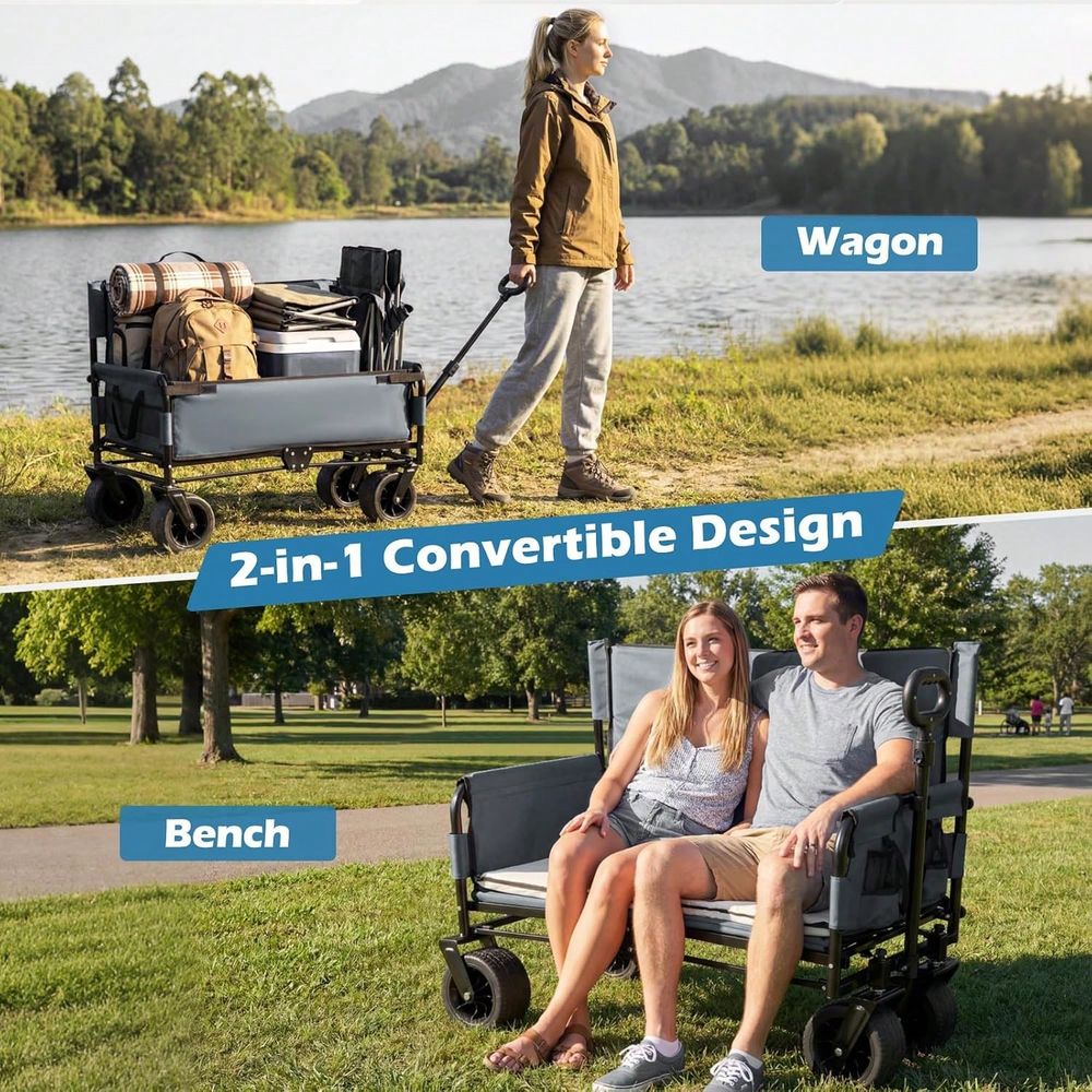 Wagon Bench Seat Combo, Collap - đánh giá và giá Pull Cart Fold