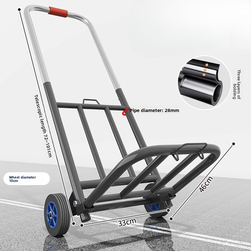Heavy Duty Folding Trolley, We - đánh giá và giá Pull Cart Fold