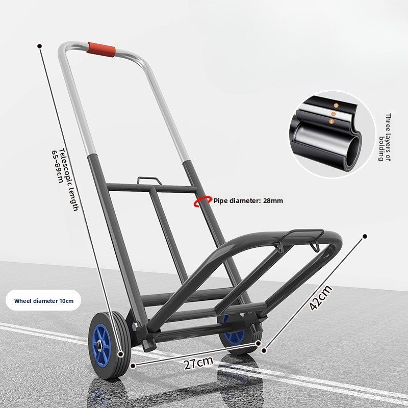 Heavy Duty Folding Trolley, We - đánh giá và giá Pull Cart Fold